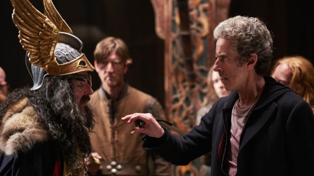 The Doctor doesn't look overly intimidated by his new enemy